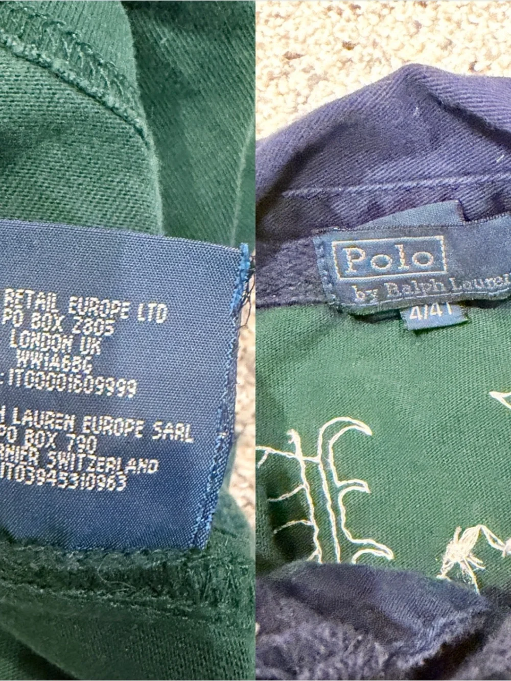 Classic Vintage Polo Ralph Lauren Rugby Polo & Khaki Pants boys 3T old money